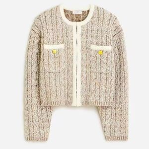J.Crew - Cable-knit sweater lady jacket